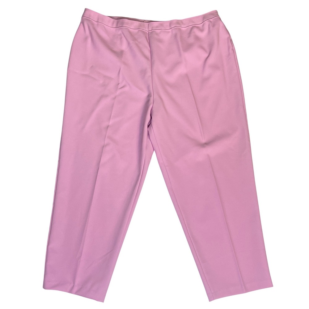 Vintage Bend Over Pink Pull On Pants Plus Size 26WP Straight Leg Textured‎ Knit